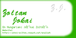 zoltan jokai business card